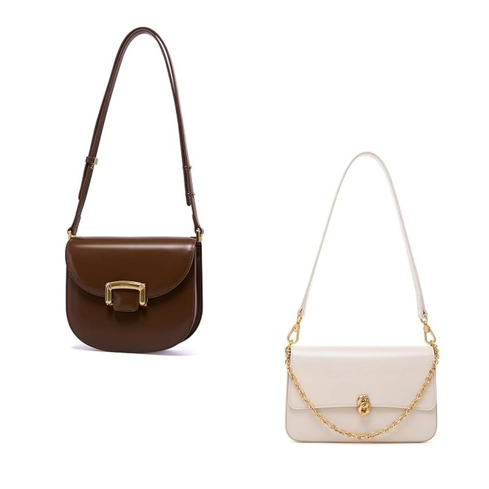 Stylish La Festin Compact Textured Crossbody Purses For Adjustable Strap Strap